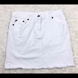 J.Crew White Denim Skirt - 30